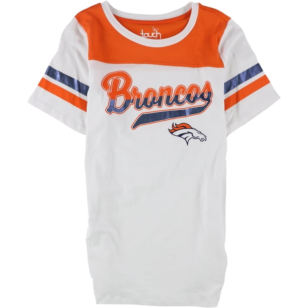 Playera gráfica Touch para mujer Denver Broncos blanca mediana