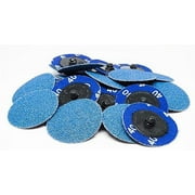 Benchmark Abrasives 2" Quick Change Zirconia Sanding Discs with a Male R-Type Backing (25 Pack) - 36 Grit