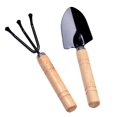 thumbnail image 1 of 2 Pcs Outils de Jardinage Ensembles Mini Pelles Râteaux Bonsaï Transplantation à la Main Miniature Plantation Succulente Fée Soins Intérieurs Extérieurs Cadeaux de Jardinage Jouet pour Enfants (Longueur 17.5CM), 1 of 8