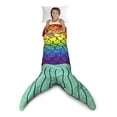 thumbnail image 5 of Mermaid Sleeping Bag – Kids Sleeping Bag – Slumber Party Sleeping Bag with Mermaid Tail, 5 of 6