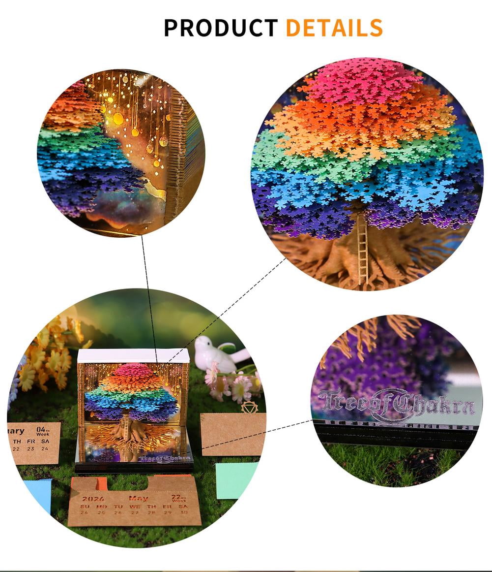 2026 Tear Off Calendar Desktop Decor 3D Notepad Ideal As Treehouse Tree Birthday Gift Or Christmas Pad For Dream Memo