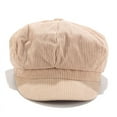 thumbnail image 6 of Women Men Unisex Newsboy Hat Cap Corduroy Beret Flat Oversize Loose Peaked Cap, 6 of 10