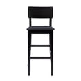 thumbnail image 2 of Linon Torino 30" Contemporary Indoor Wood Bar Stool with Black/Dark Brown Faux Leather Seat, 2 of 9