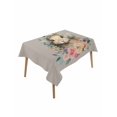 thumbnail image 2 of Easter Rabbits Gray, Tablecloth Rectangle Table Cloth 60x84, Waterproof Tablecloth Outdoor Table Cloth, Easter Bunny Spring Rose Flower Washable Table Cover for Kitchen Dinning Party, 2 of 8