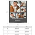 thumbnail image 4 of Couple Gifts Personalised Blankets For Birthday Personalised Photo Gifts For Girlfriend Her Him Anniversary Christmas 76×100cm, 4 of 6