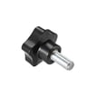 thumbnail image 4 of Uxcell M12 x 25mm Male Thread 48mm Head Star Knobs Zinc Plated Black 1 Pack, 4 of 5