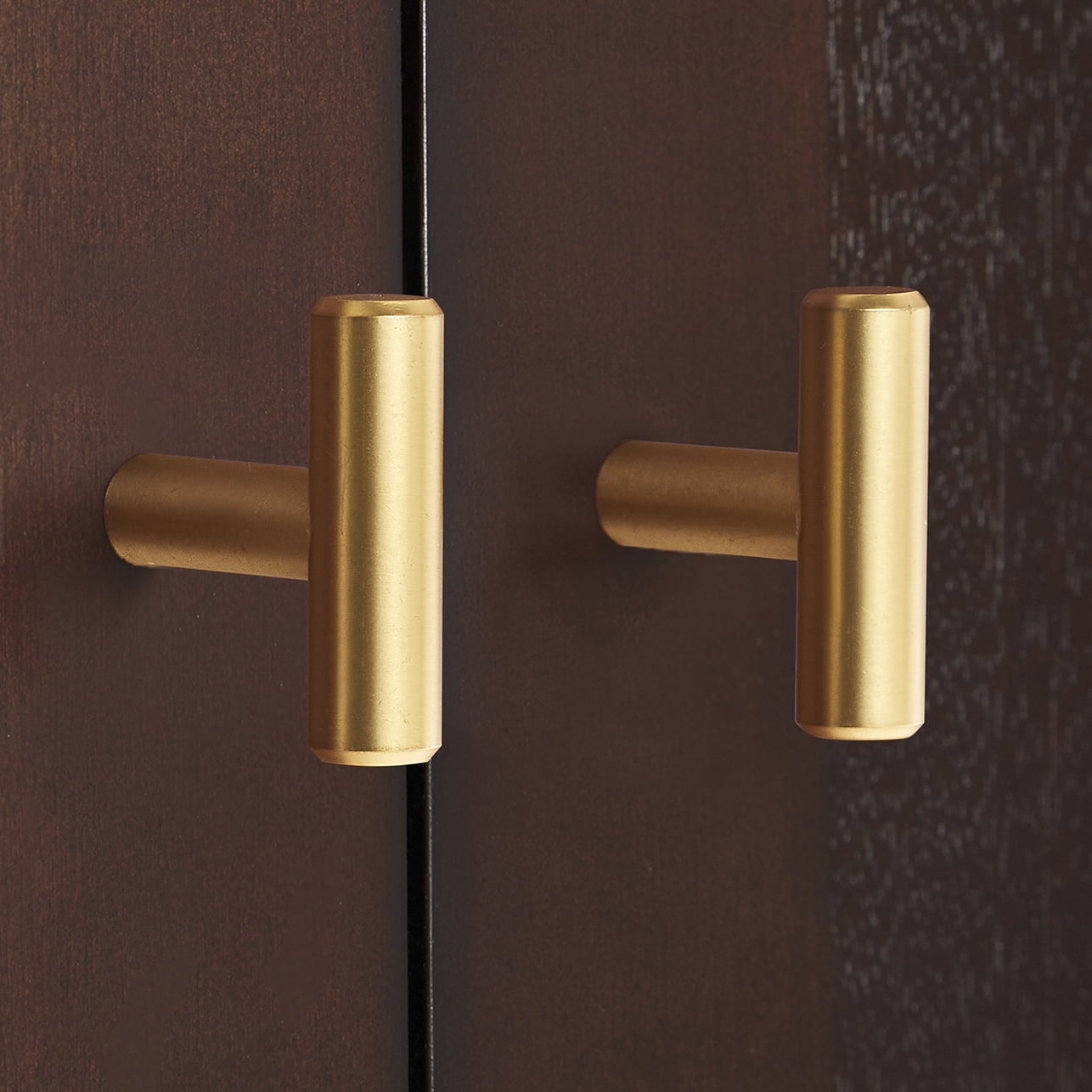 Elements 40BG: 1-9/16 Naples T-Bar Cabinet Knob - Brushed Gold