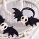 thumbnail image 2 of 4pcs Corros para el cabello para niñas Skeleton Bat Scrunchies Cabello Bandas para el cabello, 2 of 5