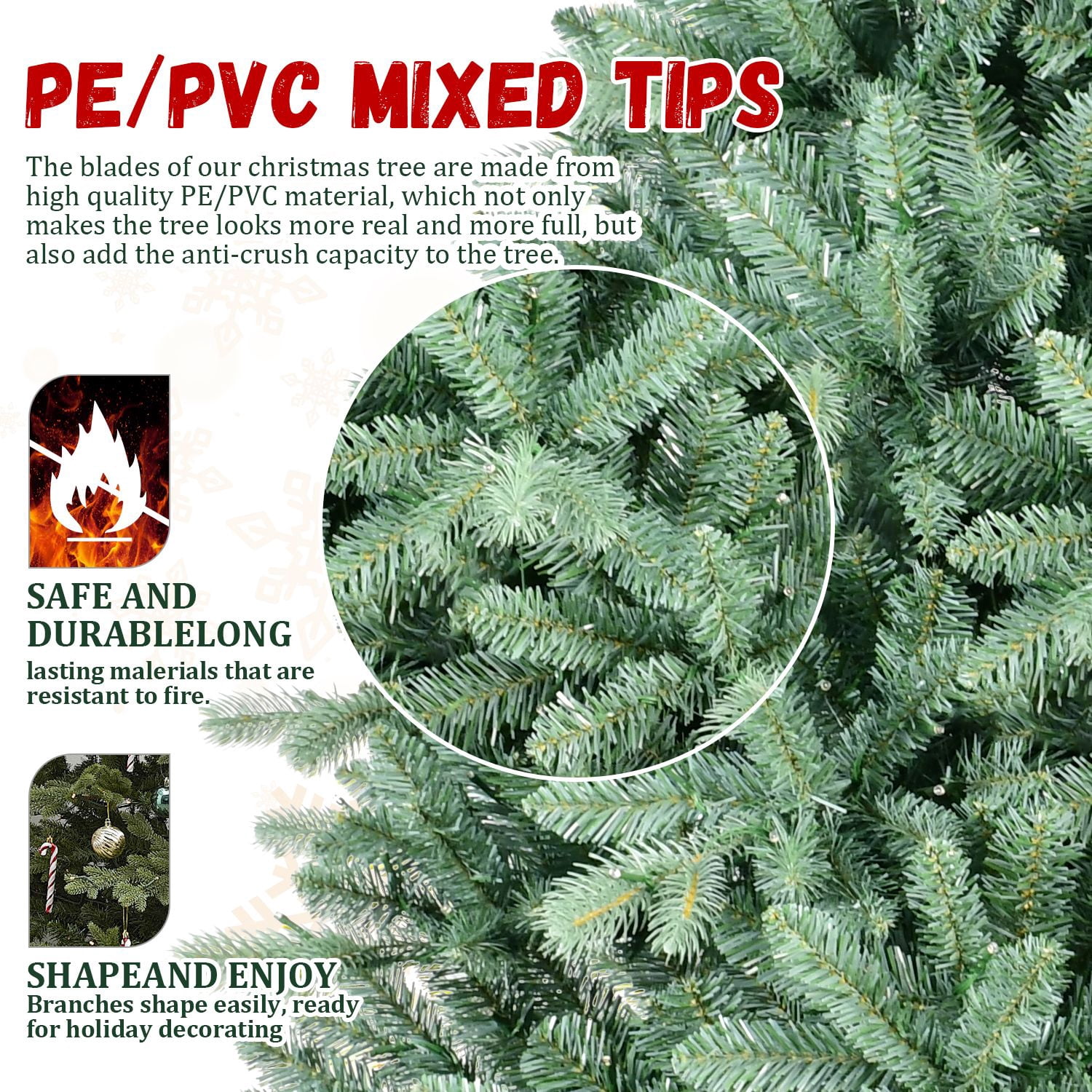 4ft Blue Spruce Christmas Tree with 592 Fire-Resistant Tips, Artificial Xmas Tree Premium Hinged, Foldable Base Christmas Decor for Holiday Home Party