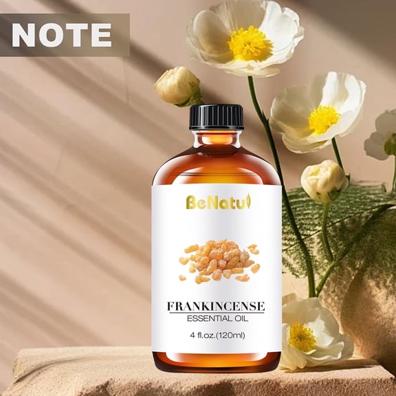 Benatu Frankincense Essential Oil - Woody Scent Family - 4 fl oz for Candle Making, Soaps, and Diffusers