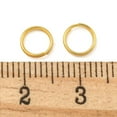 thumbnail image 3 of Brass Split Rings Double Loops Jump Rings Real 18K Gold Plated 6x1.5mm Inner Diameter: 5mm Single Wire: 0.5mm, 3 of 3