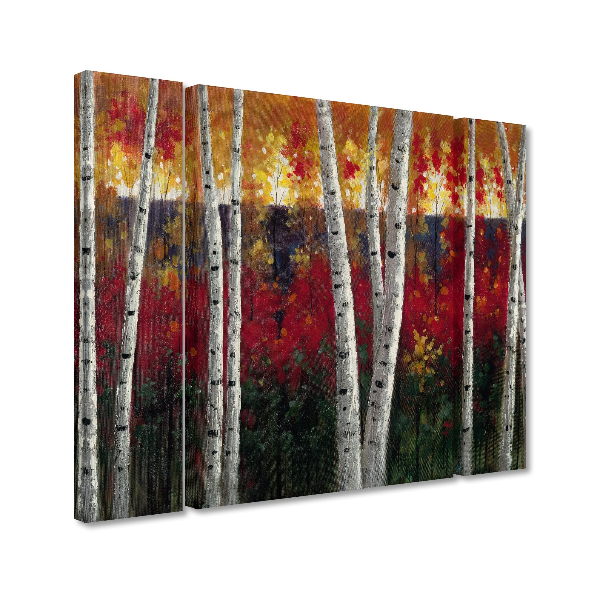 Trademark Fine Art "Autumn" Canvas Art by Rio Three Panel Set