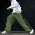 thumbnail image 6 of GINGTTO Men's Loose Wide-Leg Paneled Casual Sweatpants, Comfortable Drapey Athletic Pants, Versatile Straight-Leg Trousers for Daily Commute, 6 of 6
