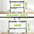 thumbnail image 6 of Over The Sink Dish Drying Rack,25.9"-33.4" Large Stainless Steel Dish Drying Rack Drainer, Expandable Height & Length 2 Tier Dishes Racks for Kitchen Counter Organizer, 6 of 7
