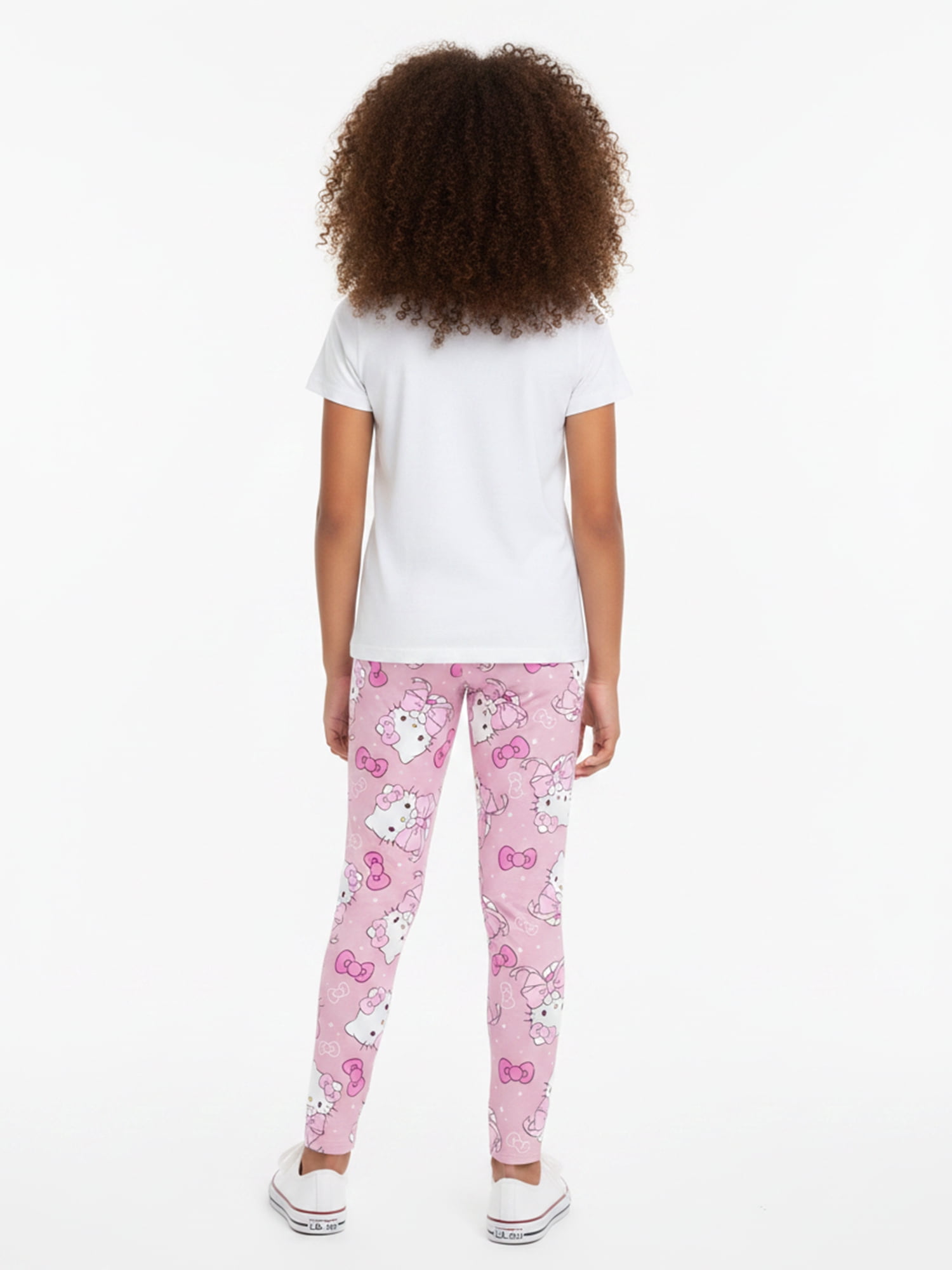 Sanrio Girls' Hello Kitty Bows Graphic Leggings, Sizes 4-16