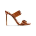 thumbnail image 2 of STEVE MADDEN Womens Brown Studded Padded Lunna Square Toe Stiletto Slip On Heeled Sandal 9.5 M, 2 of 4