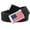 Black, variant on American Flag Flip Top Men's Belt Buckle with Canvas Web Belt Small Black