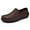 Brown, variant on Big Size Men's Casual Loafers Slip On Leather Shoes Comfortable Lightweight Driving Shoes Male Moccasins Classic Penny Loafer Flats Boat Shoes Outdoor Walking Shoes