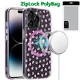 thumbnail image 2 of [PolyBag] For iPhone 14 PRO MAX 6.7" Magnetic Double Layer IMD Design Case - Diamond Holographic Pink, 2 of 3