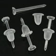 thumbnail image 3 of Funie 50Pcs/Set Unisex Clear Plastic Earring Post Ear Pins Backs DIY Jewelry Accessory, 3 of 6