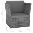 thumbnail image 4 of vidaXL Garden Chair with Stool Poly Rattan Anthracite, 4 of 5