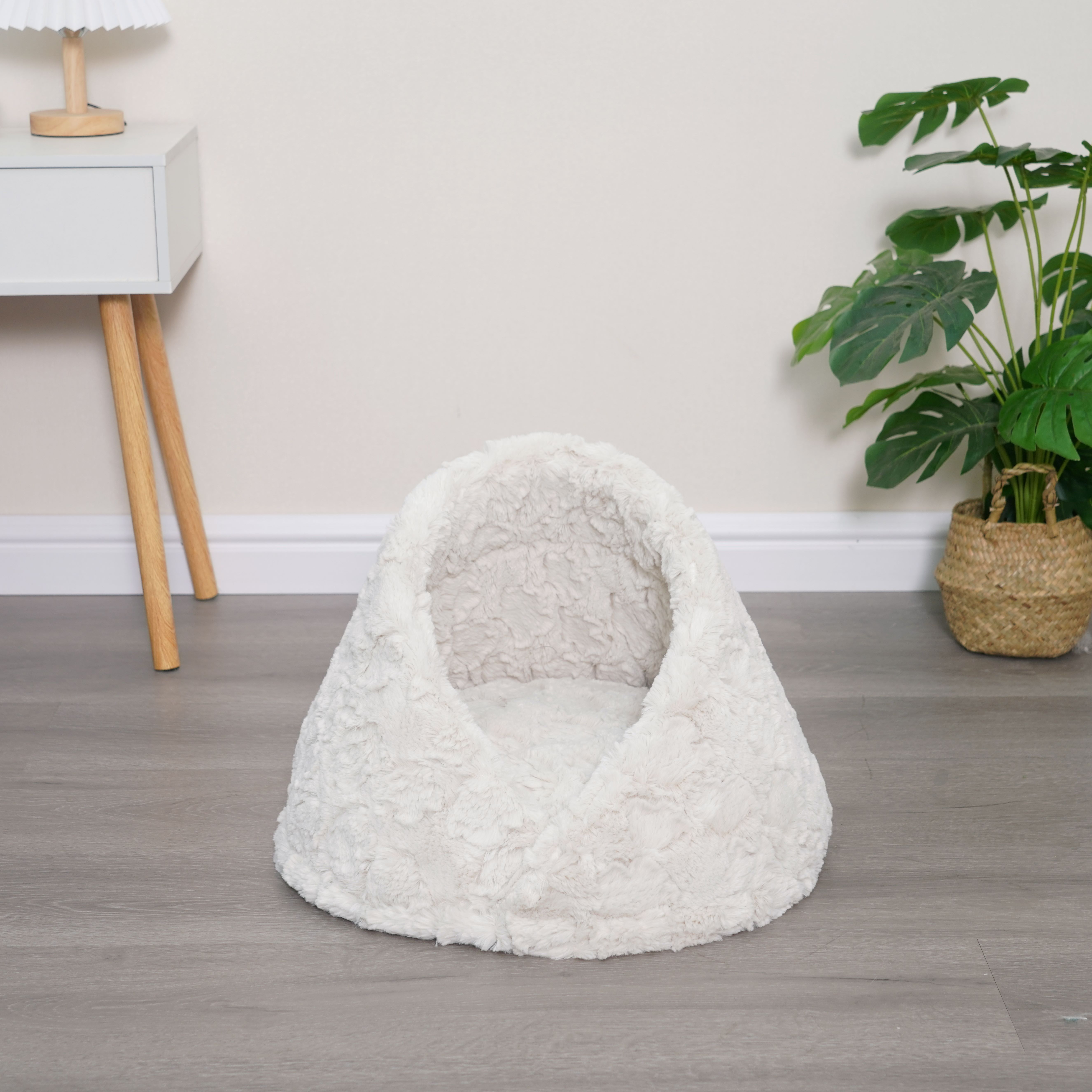 PetPals Anxiety Calming & Washable Kitten Cat Bed-Rose Cradle