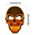 thumbnail image 2 of Coollooc Halloween LED Skull Mask, Horror Screm Scary Mask with Light, Masque for Creepy Party Masquerade, LED Face Mask for Men Women Halloween Festival Party(F), 2 of 9
