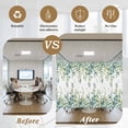 thumbnail image 5 of Eucalyptus Green Window Privacy Film, Gradient Leaves Retro Watercolor Plant Static Cling UV Sun Blocking Heat Control Window Tint, Non-Adhesive One Way Windows Privacy Cover 17.7''x78.7'', 5 of 7