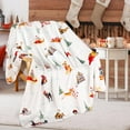 thumbnail image 3 of Christmas Throw Blanket Snowflake Fleece Throw Blanket Winter Holiday Lightweight Decorative Blanket Super Soft Cozy Throw Blanket for Home Sofa Couch(Red/Gold Snowflake) 60" x 80", 3 of 6