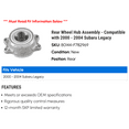 thumbnail image 2 of Rear Wheel Hub Assembly - Compatible with 2000 - 2004 Subaru Outback 2001 2002 2003, 2 of 2