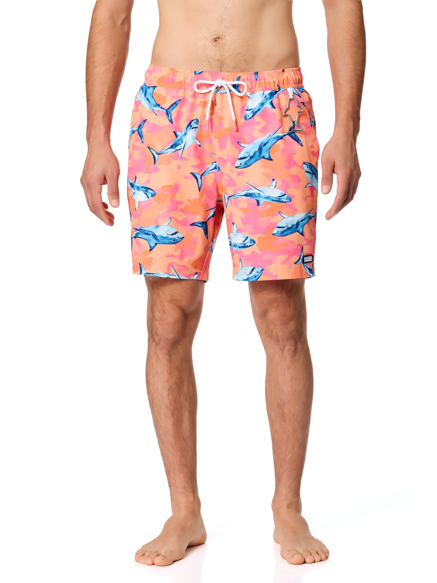 Rugged Shark Mens & Big Mens Swim Trunks, 7" Inseam, Sizes S-3XL