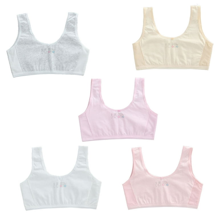 2Pcs/lot Teen Girl Sports Bra Kids Top Camisole Underwear Young Puberty  Small Training Bra for 8-16y