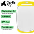 thumbnail image 3 of GORILLA GRIP Oversized 100% BPA Free Reversible Kitchen Cutting Board Set of 3, Juice Grooves, Dishwasher Safe, Yellow, 3 of 10