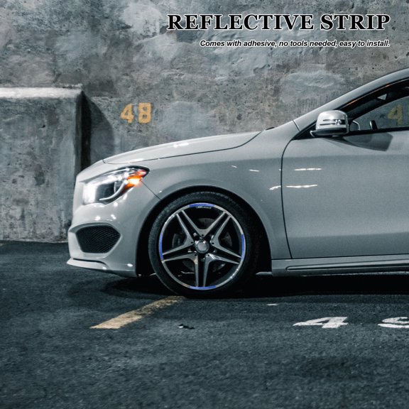ETEREAUTY 20-Pack Reflective Wheel Hub Stickers for Car Exterior Safety and Stylish Appearance