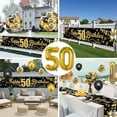 thumbnail image 4 of Black Gold 50th Birthday Decorations for Men Women, Black and Gold Birthday Yard Banner Sign and 18 PCS 50th Happy Birthday Balloons for 50th Anniversary Birthday Party Supplies Outdoor Yard Decor, 4 of 7
