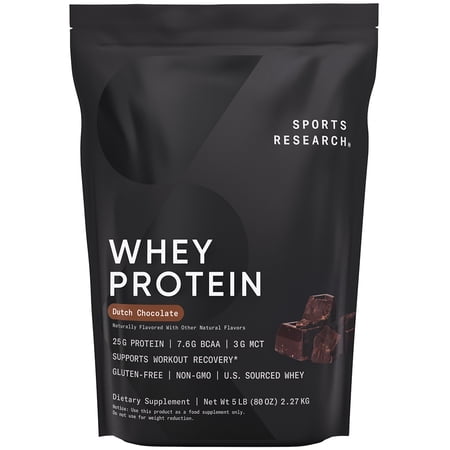 Sports Research Whey Protein Isolate Powder - Chocolate  56 Servings