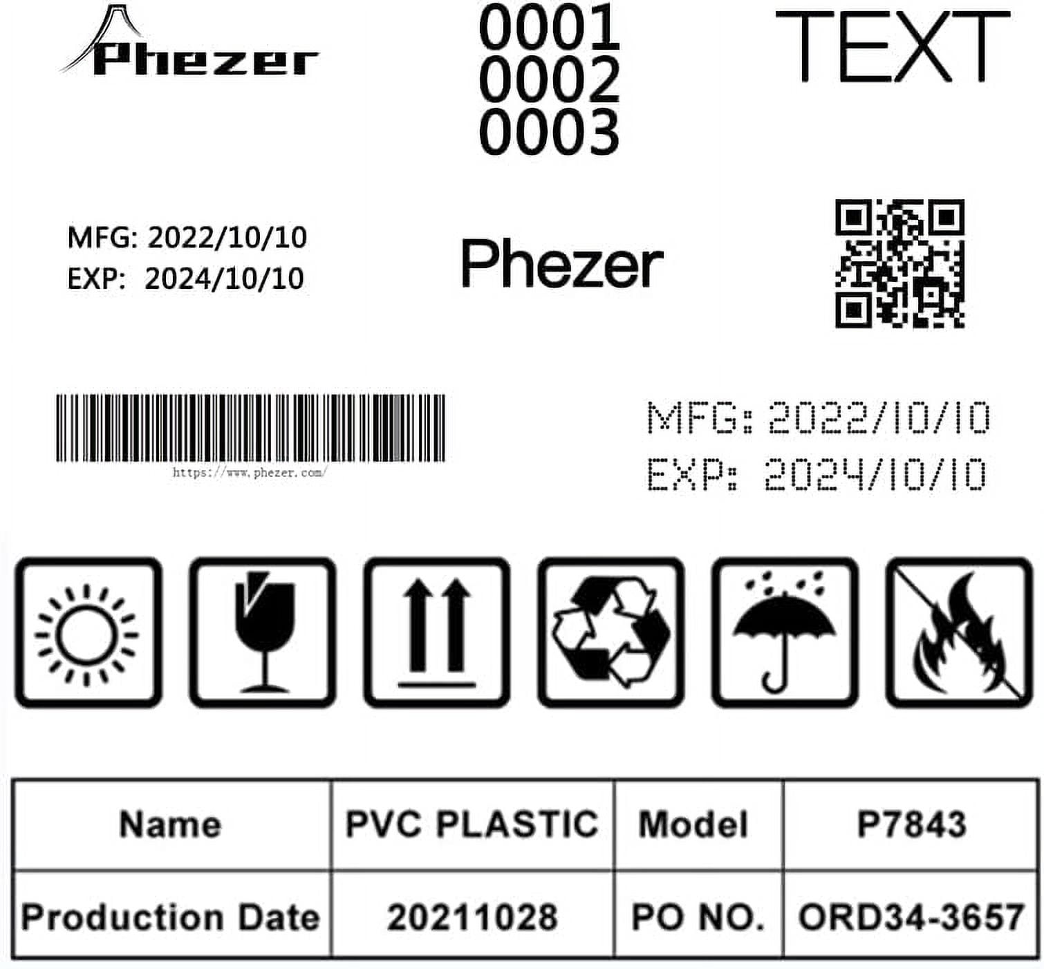 Phezer Portable Handheld Inkjet Printer for Any Surface, Portable Coding Machine for Retail Expiry Date/Time/Barcode/QR Code/Logo/Label, P18 Ink Printer with 4.3" Touch Screen with 1 Ink Cartridge