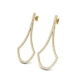 thumbnail image 2 of Mooneye 1.61 Ctw Round Moissanite 925 Sterling Silver Gold Vermeil Dangle Women Gifts Earrings, 2 of 4