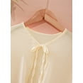 thumbnail image 4 of Manyakai Girls Chiffon Bolero Cardigan Shrugs Basic Sheer Lace-up Shawl Top Party First Communion Champagne M, 4 of 6