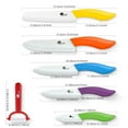 thumbnail image 6 of Ceramic Knife 11-Piece Kitchen Knives Set with Sharp Paring Knife Serrated Bread Knife  Chef Knife Utility Knife Fruit Slicer and One Peeler, 6 of 8