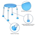thumbnail image 3 of Emma + Oliver Bath and Shower Stool with Height Adjustable Frame, 300 lbs. Static Weight Capacity, Simple No-Tool Assembly - Blue, 3 of 11