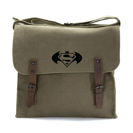 Batman Superman with Round Wings Army Heavyweight Canvas Medic Shoulder