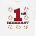 thumbnail image 4 of Inktastic First Birthday Baseball Boys Baby Bodysuit, 4 of 5