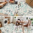 thumbnail image 5 of Teal Green Botanical Area Rugs 3'x5', Small Throw Rugs for Living Room Bedroom, Rustic Country Spring Floral Summer Leaf Indoor Outdoor Rug Non-Slip Low Pile Carpet Runner Reversible Floor Mats, 5 of 8