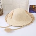 thumbnail image 2 of Generic Children's Sun Hats Summer Baby Air Bag Sunhat with Moving Ears Kids Rabbit Straw Hats Caps for Fashion Casual Four Seasons Caps(54,G), 2 of 5