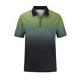 thumbnail image 4 of Miqool Men's 1/4 Zipper Collared Golf Shirts Gradient Color Short Sleeve Athletic T-Shirts Lightweight Stretch Quick Dry Moisture Wicking Performance Tennis Golf Shirts, 4 of 6