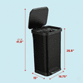 thumbnail image 5 of 20 Gallon/80 quart/75.71 L Kitchen Trash Can with Lid, Foot Pedal, Soft Close, Bag Rings - Black Rectangular Step Garbage Bin, 5 of 5