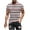 Wine, variant on Klisyaur Men's Striped T Shirt Crew Neck Casual Basic Shirts Color Block Trendy Summer Tees Tops S-5XL