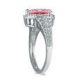 thumbnail image 2 of SZUL Women's 2 Carat Pear Shaped Pink Topaz and Diamond Ring in 10K White Gold, 2 of 5