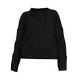 thumbnail image 5 of Women Fisherman Sweater Soft Cozy Jumper Fuzzy Ribbed Knit Sweaters Thicken Warm Knitted Tops Long Sleeve Outfits Fall Winter Tops Fashion Clothing, 5 of 5